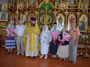 Поздравление семейных пар в Свято-Успенском храме Славянска-на-Кубани